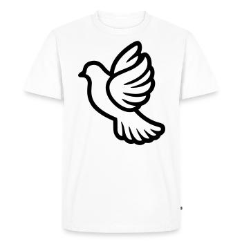 Colombe - T-shirt Premium bio Homme - blanc - Devant - Nico (187cm)