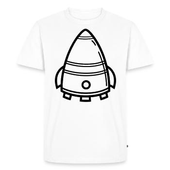 soucoupe volante - T-shirt Premium bio Homme - blanc - Devant - Nico (187cm)