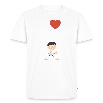 karate - Men's Premium Organic T-Shirt - white - Front - Nico (187cm)