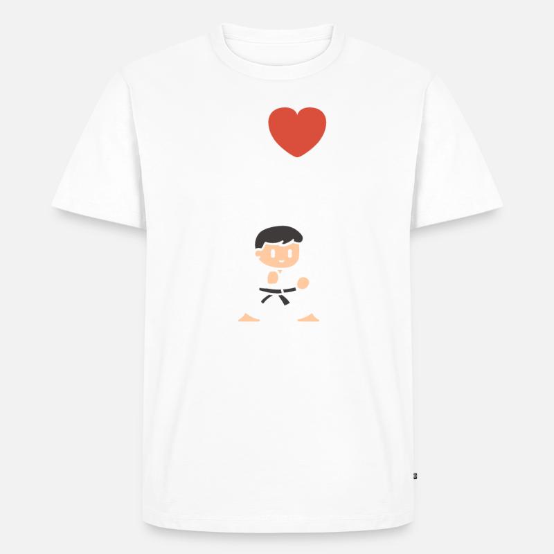 Karate - Männer Premium Bio T-Shirt - Weiß