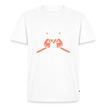 IAIDO - Men's Premium Organic T-Shirt - white - Front - Nico (187cm)