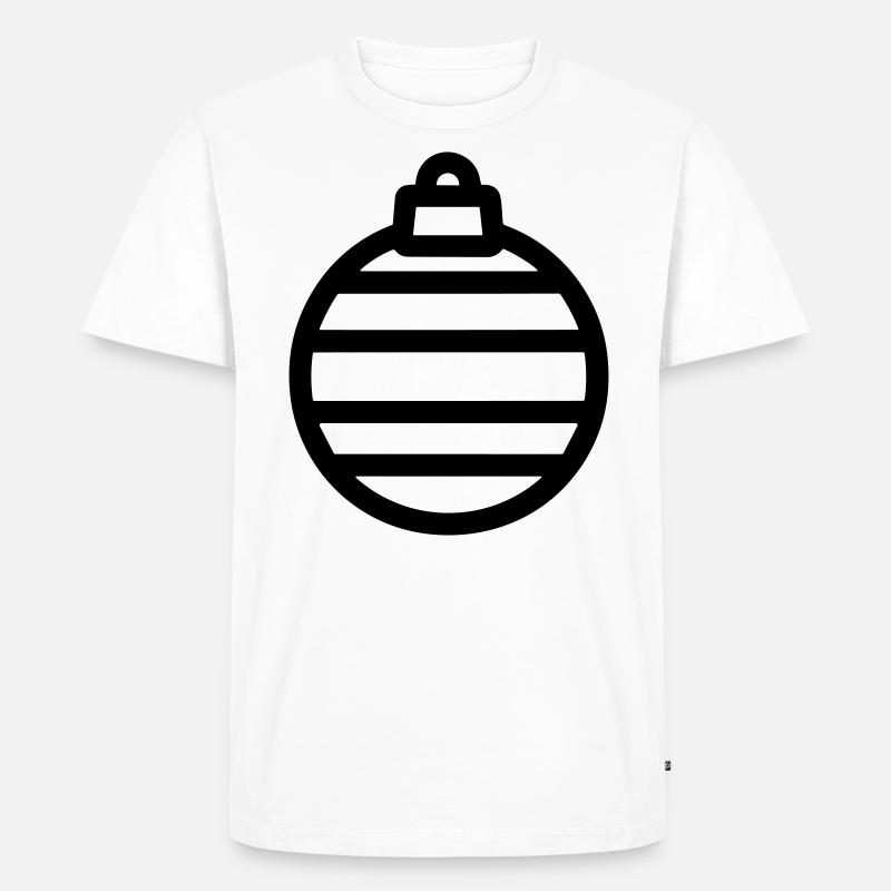 Weihnachtskugel - Männer Premium Bio T-Shirt - Weiß