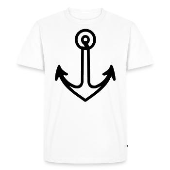 Anchor - Men's Premium Organic T-Shirt - white - Front - Nico (187cm)