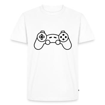 Video game controller - Men's Premium Organic T-Shirt - white - Front - Nico (187cm)