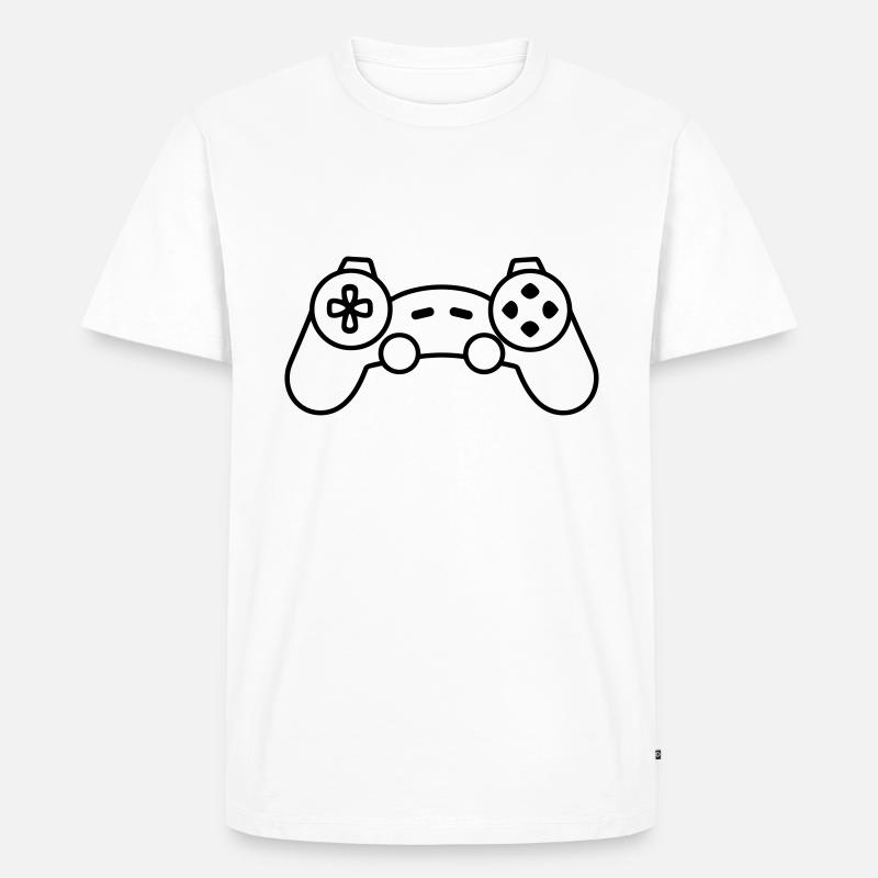 Videospiel-Controller - Männer Premium Bio T-Shirt - Weiß