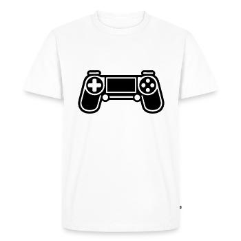 Video game controller - Men's Premium Organic T-Shirt - white - Front - Nico (187cm)