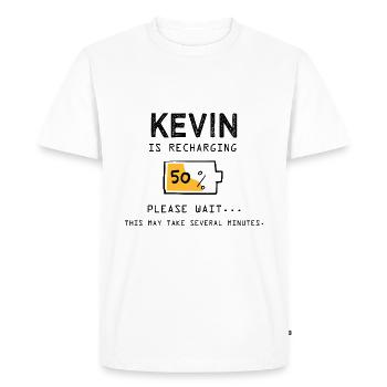 Kevin Funny Name Sarcastic Funny Gifts - Men's Premium Organic T-Shirt - white - Front - Nico (187cm)