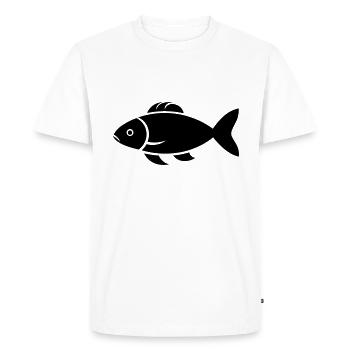 Poisson petite carpe - T-shirt Premium bio Homme - blanc - Devant - Nico (187cm)