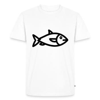 Fish - Men's Premium Organic T-Shirt - white - Front - Nico (187cm)
