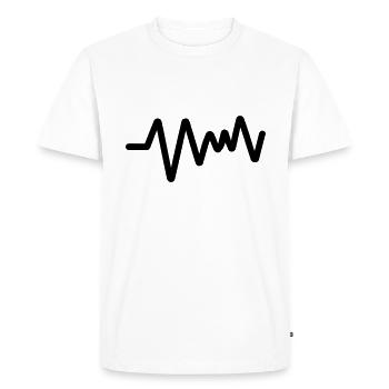 Pulse, heartbeat - Men's Premium Organic T-Shirt - white - Front - Nico (187cm)
