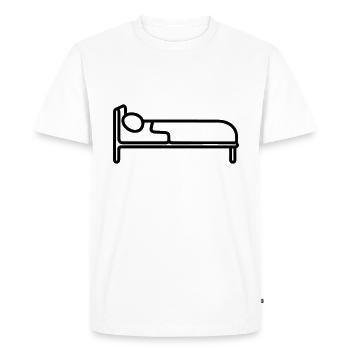 bed - Men's Premium Organic T-Shirt - white - Front - Nico (187cm)