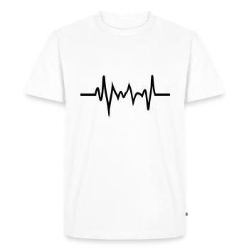 Frequency - Men's Premium Organic T-Shirt - white - Front - Nico (187cm)
