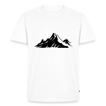 Montagne - T-shirt Premium bio Homme - blanc - Devant - Nico (187cm)