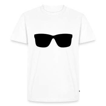 lunettes de soleil - T-shirt Premium bio Homme - blanc - Devant - Nico (187cm)