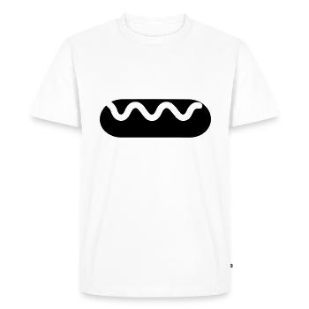Hot dog - T-shirt Premium bio Homme - blanc - Devant - Nico (187cm)
