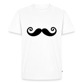 Moustache - T-shirt Premium bio Homme - blanc - Devant - Nico (187cm)