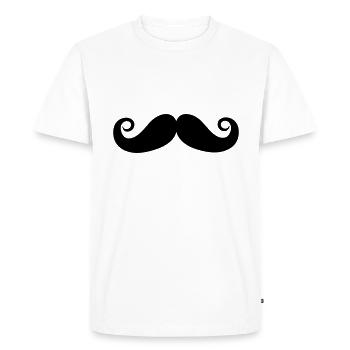 Moustache - T-shirt Premium bio Homme - blanc - Devant - Nico (187cm)