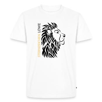 T-Shirt Löwe Sternzeichen - Sternzeichen Löwe - Männer Premium Bio T-Shirt - Weiß - Vorne - Nico (187cm)