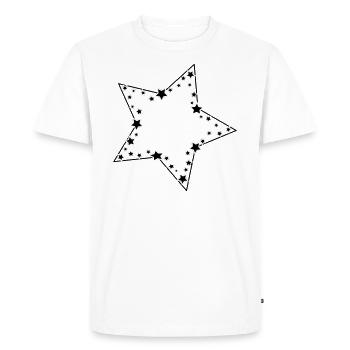 Étoiles dans l’étoile - T-shirt Premium bio Homme - blanc - Devant - Nico (187cm)