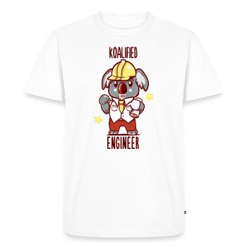 Koalified Engineer - Koala Animal Pun - Men's Premium Organic T-Shirt - white - Front - Nico (187cm)