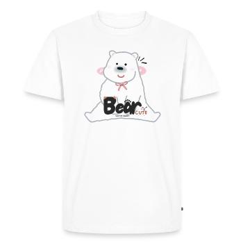 Bear - Men's Premium Organic T-Shirt - white - Front - Nico (187cm)