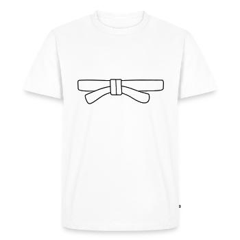 ceinture - T-shirt Premium bio Homme - blanc - Devant - Nico (187cm)