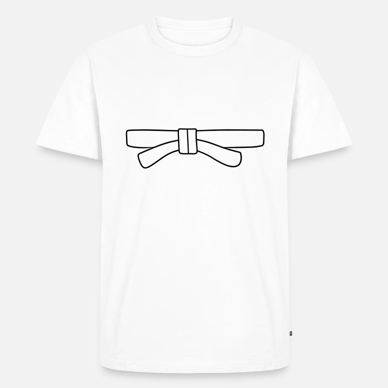 Gürtel - Männer Premium Bio T-Shirt - Weiß