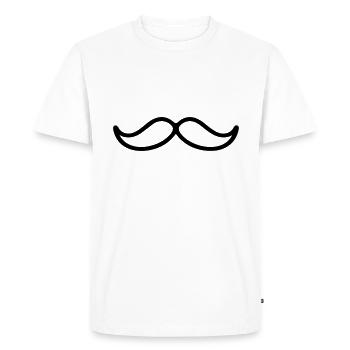 Moustache - T-shirt Premium bio Homme - blanc - Devant - Nico (187cm)
