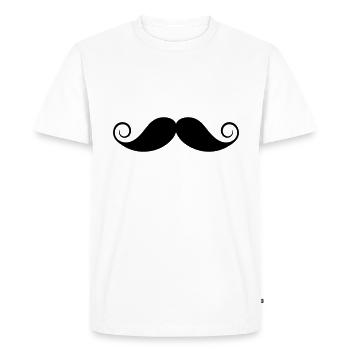 Moustache - T-shirt Premium bio Homme - blanc - Devant - Nico (187cm)