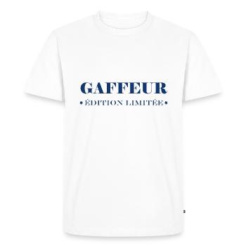Gaffeur - T-shirt Premium bio Homme - blanc - Devant - Nico (187cm)