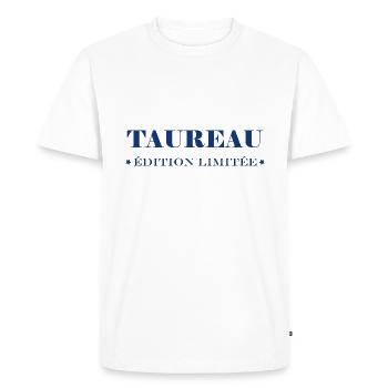 Taureau - T-shirt Premium bio Homme - blanc - Devant - Nico (187cm)