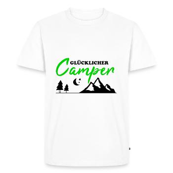 Happy Camper Camping Men Gift Funny - Men's Premium Organic T-Shirt - white - Front - Nico (187cm)