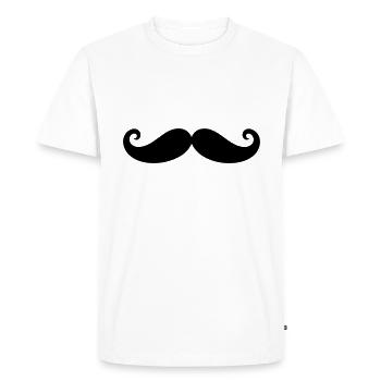 Moustache - T-shirt Premium bio Homme - blanc - Devant - Nico (187cm)