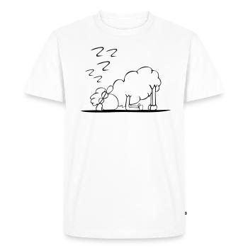 schlaeftimstehen - Men's Premium Organic T-Shirt - white - Front - Nico (187cm)