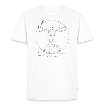 Vitruvian Jason - Männer Premium Bio T-Shirt - Weiß - Vorne - Nico (187cm)