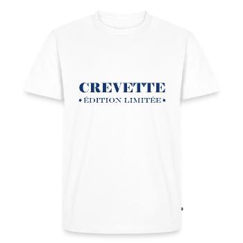crevette - T-shirt Premium bio Homme - blanc - Devant - Nico (187cm)