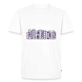 Livres Pastel Violet - T-shirt Premium bio Homme - blanc - Devant - Nico (187cm)