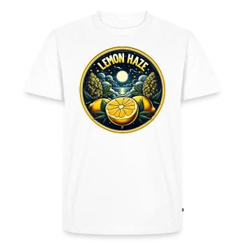 Lemon Haze Moon - Men's Premium Organic T-Shirt - white - Front - Nico (187cm)