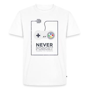 Super Console Gaming - Never Forget Retro 1990 - T-shirt Premium bio Homme - blanc - Devant - Nico (187cm)