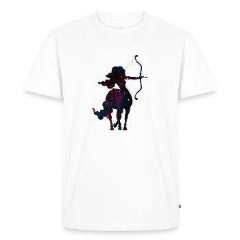 Cadeau du zodiaque Sagittaire - T-shirt Premium bio Homme - blanc - Devant - Nico (187cm)