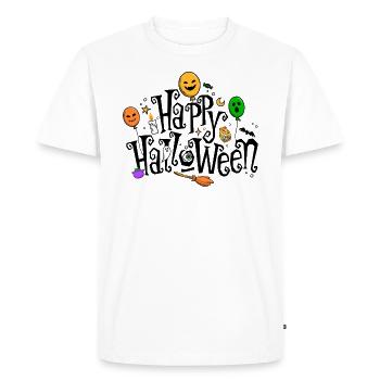 Happy Halloween - T-shirt Premium bio Homme - blanc - Devant - Nico (187cm)