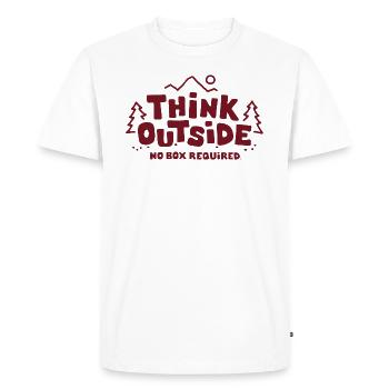 Pensez en dehors de l'idée cadeau - T-shirt Premium bio Homme - blanc - Devant - Nico (187cm)