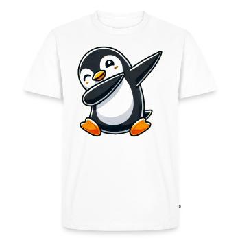 Penguin Dab A Cool Dancing Penguin Dabbing D - T-shirt Premium bio Homme - blanc - Devant - Nico (187cm)