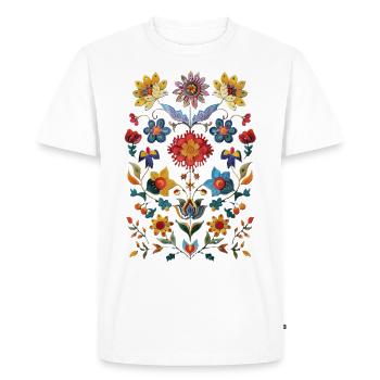 Floral ornament - Men's Premium Organic T-Shirt - white - Front - Nico (187cm)