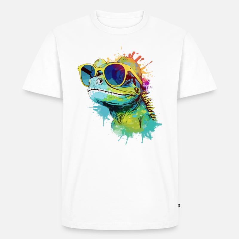 Doko die Eidechse - Männer Premium Bio T-Shirt - Weiß