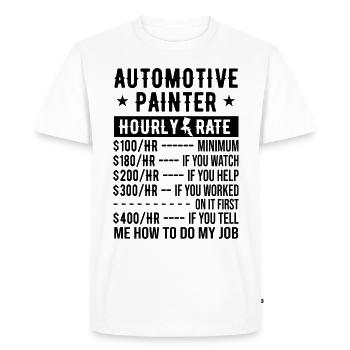 Auto Body Painter Garage Automobile Car Painter - Men's Premium Organic T-Shirt - white - Front - Nico (187cm)