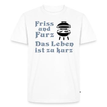 griller - T-shirt Premium bio Homme - blanc - Devant - Nico (187cm)