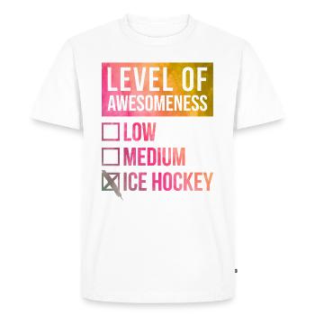 Hockey sur glace Hockey sur glace Hockey sur glace - T-shirt Premium bio Homme - blanc - Devant - Nico (187cm)