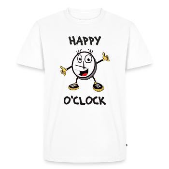 Il est temps d’être heureux - T-shirt Premium bio Homme - blanc - Devant - Nico (187cm)