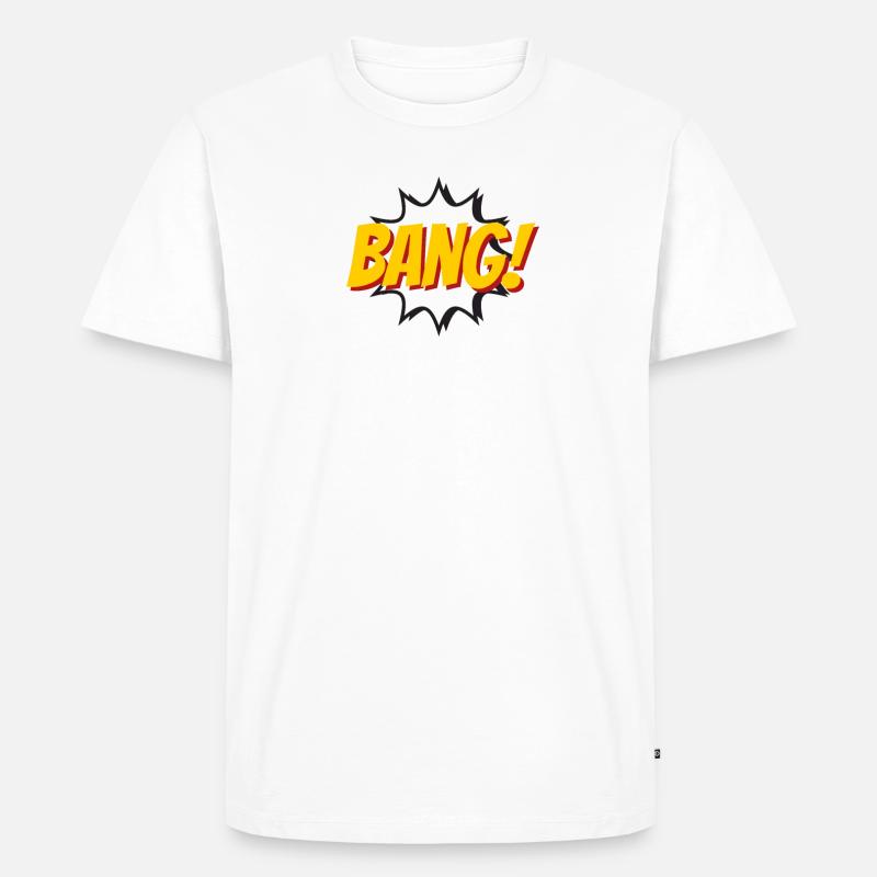 - Bang. t Shirt bang comic comic comics comics - Männer Premium Bio T-Shirt - Weiß
